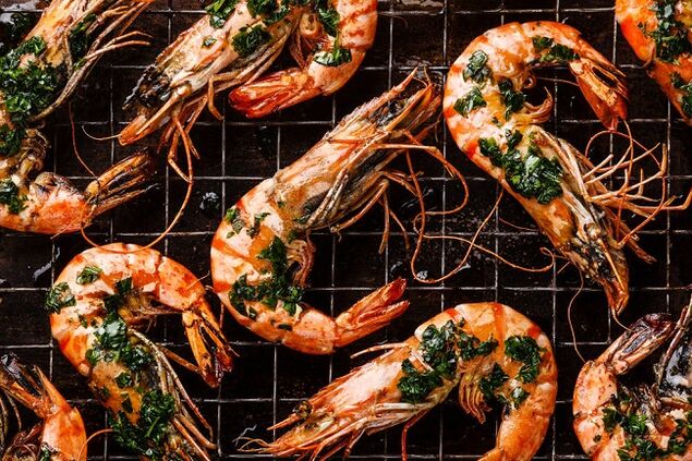 Camarones para la dieta cetogénica